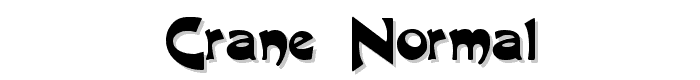 Crane  Normal font